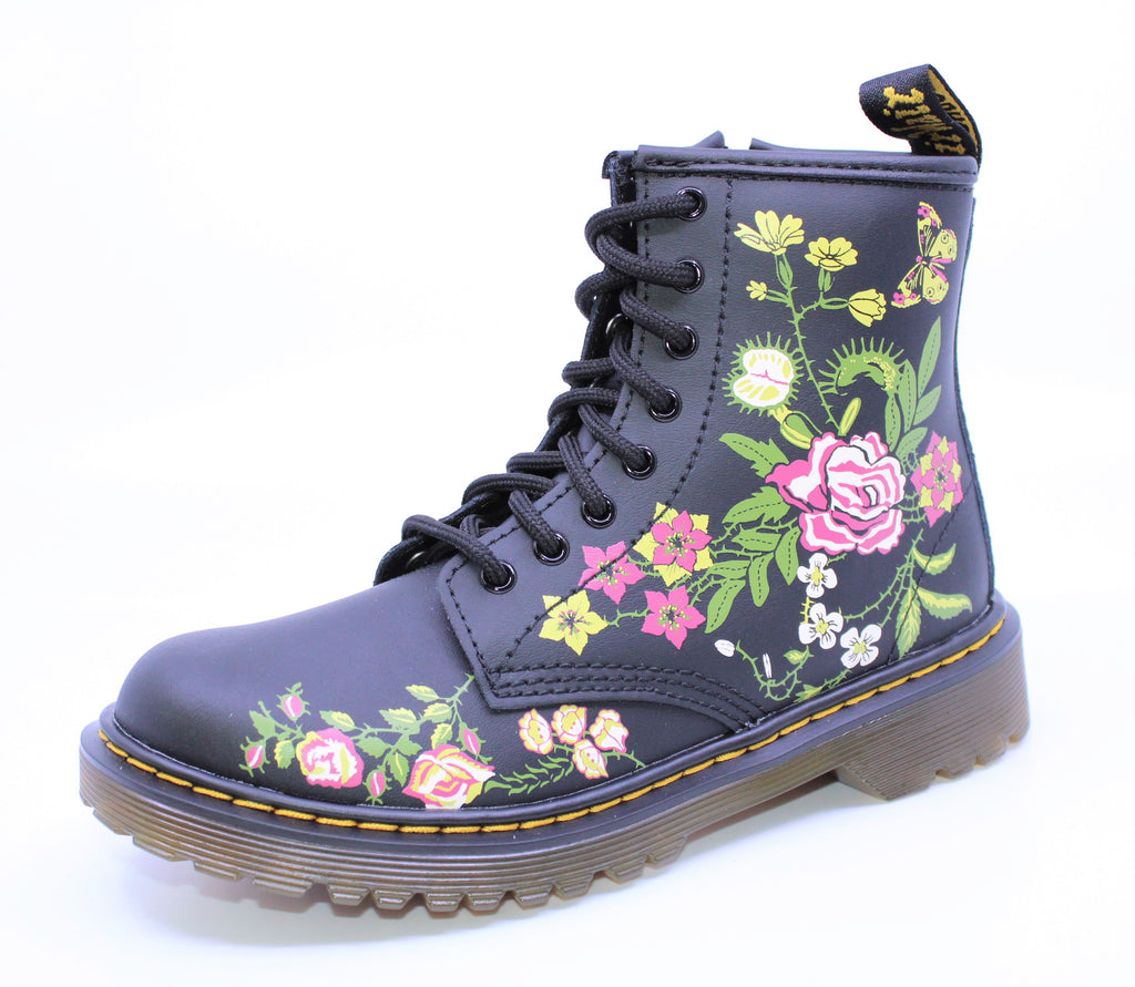 Bottes Dr. Martens 1460 Filles - Paillettes Fleurs Cosmique - Taille 4 US - NEUVES Sans étiquette