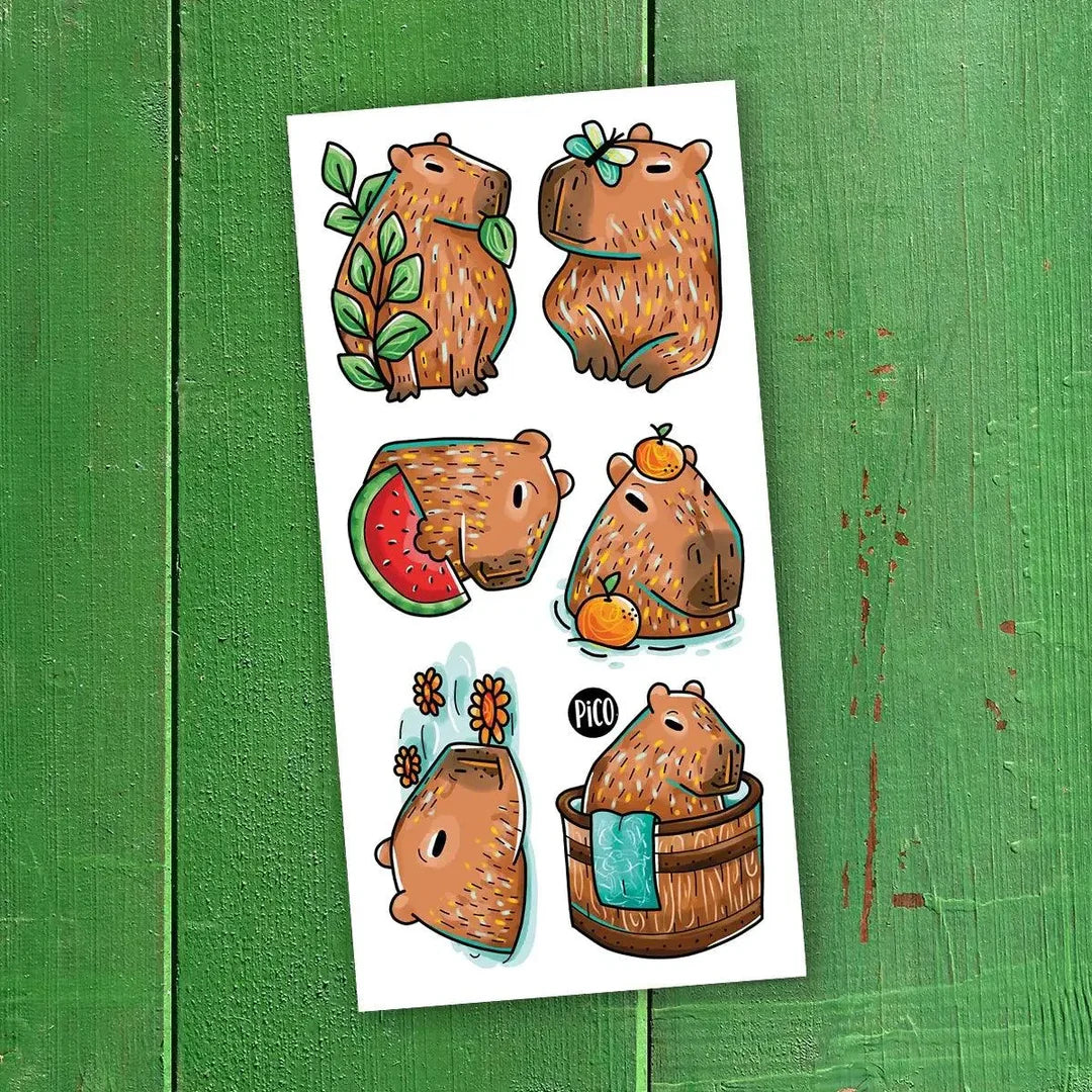 Tatouages Pico Tatoo Paisible Capybaras