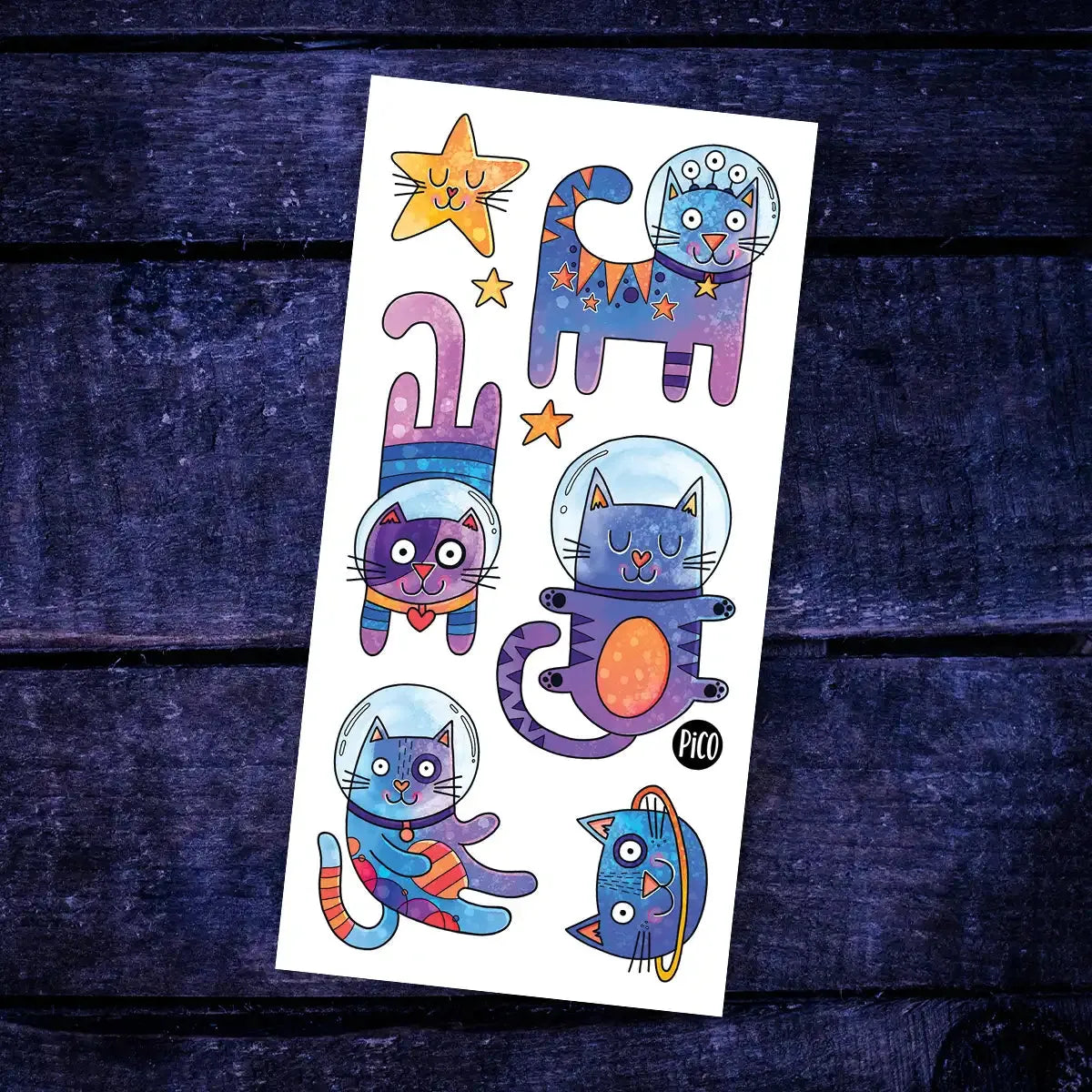 Tatouages Pico Tatoo chats de l'espace