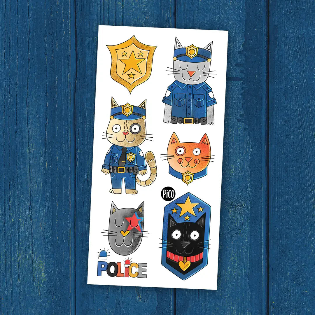 Tatouages Pico Tatoo Pixel Le Chat Policier